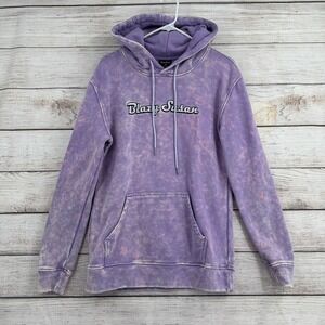 Blazy Susan Hoodie Unisex Small Purple Acid Wash Embroidered Logo Cotton